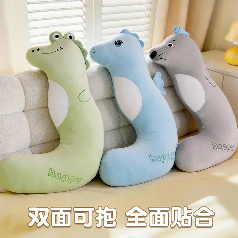 

Cute Seahorse Seal Crocodile Long Body Pillow Soft Plush Sleeping Cushion for Side Sleepers, Cuddling and Home Decor.