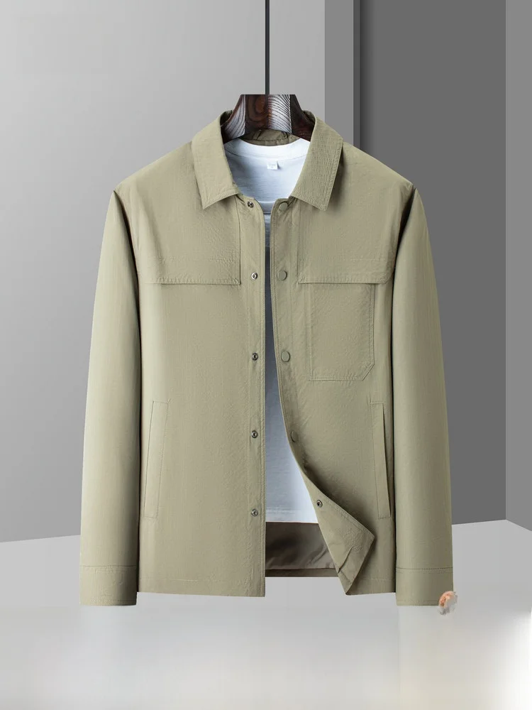 

Snow Flying 2026 Summer New Men's Jacket Simple Fashion Versatile Casual Outerwear Business Casual Administrative