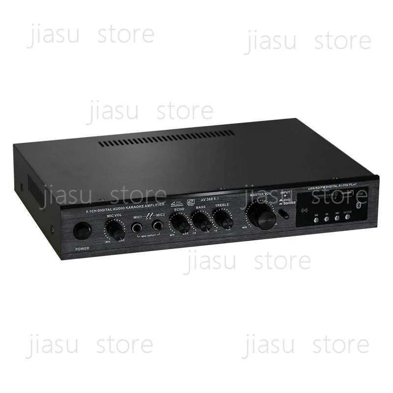 AV-369BT 5.1 Channel HiFi Amplifier,High Power Stereo Receiver with Super Bass,Bluetooth FM Radio for Home Theater Stage Outdoor view 5