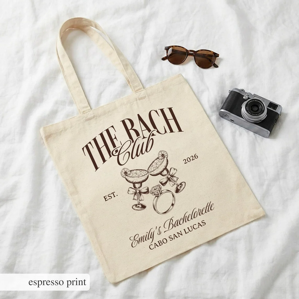 Bolsa de Mano Personalizada The Bach Club para Despedida de Soltera, Bolsa de Regalo Personalizada para Damas de Honor, para Viaje de Bach, Fin de Semana de Boda