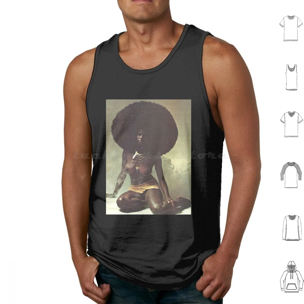 Vintage Shining Afro Lady Poster Dick Hullorann Tank Tops Vest Sleeveless Vintage Shining Stanley Kubrick Movie Jack