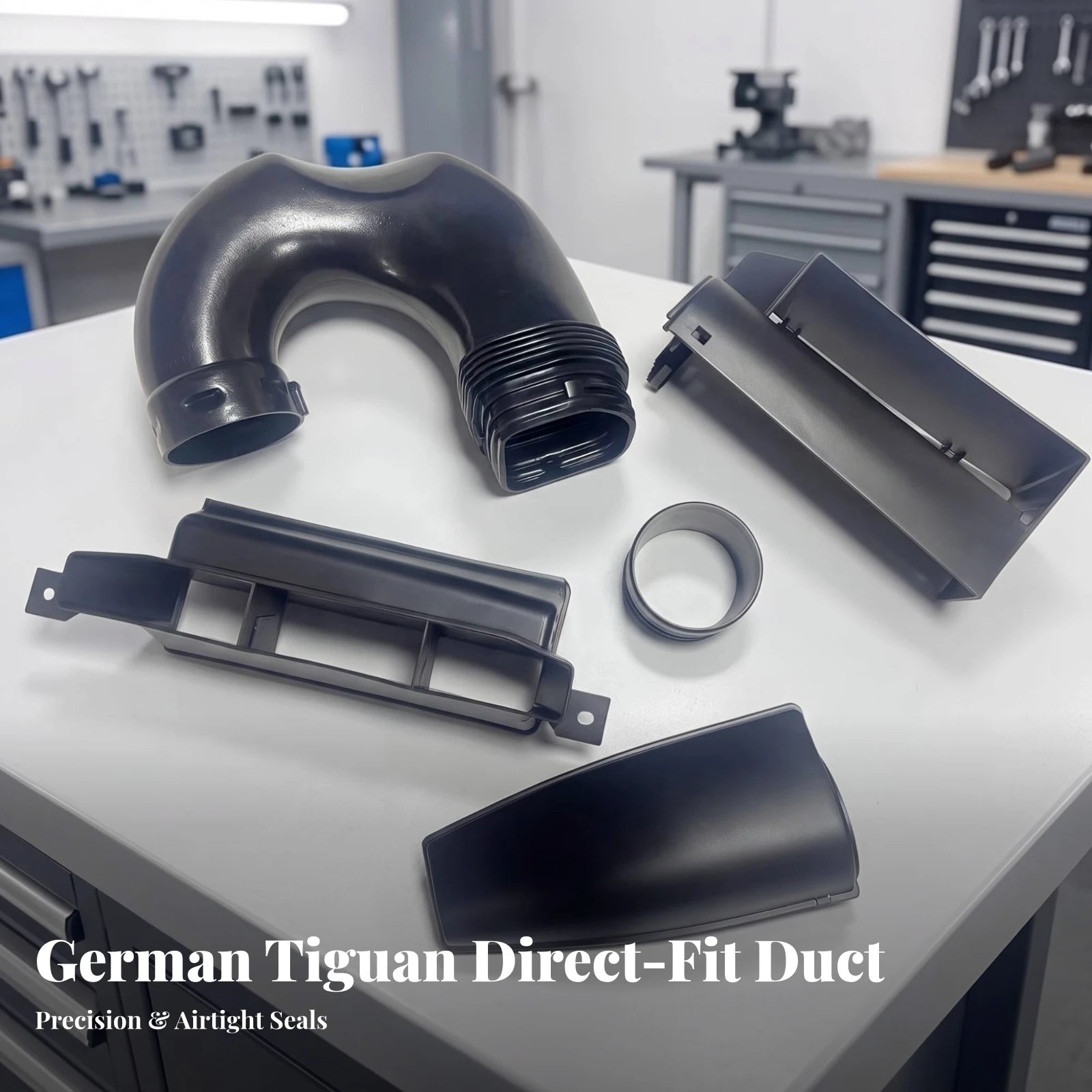 Air Intake Duct Assembly Sturdy Intake Duct with Coupling Collar Auto Part Heat-Resistant Lightweight for DIY Car Owners
