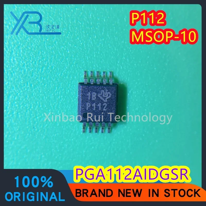 

(5/10pieces) PGA112AIDGSR PGA112A Parts Mark P112 MSOP-10 Programmable Gain Op Amp Chip 100% Brand New Original Electronics