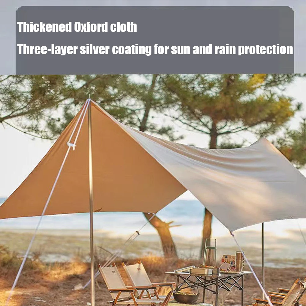 

Ultra-Light Portable Canopy Tent, Silver Coated Canopy, Beach Camping, Picnic, Sunshade Cloth, Rainproof, Outdoor Pergola