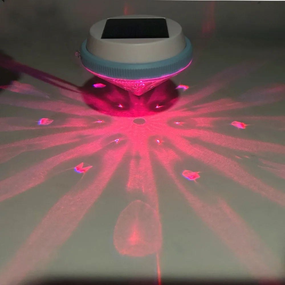 Vibrant Solar Powered Floating Lights RGB Colors Night Projection Underwater Glowing Lamp Waterproof Rechargeable Fountain Light