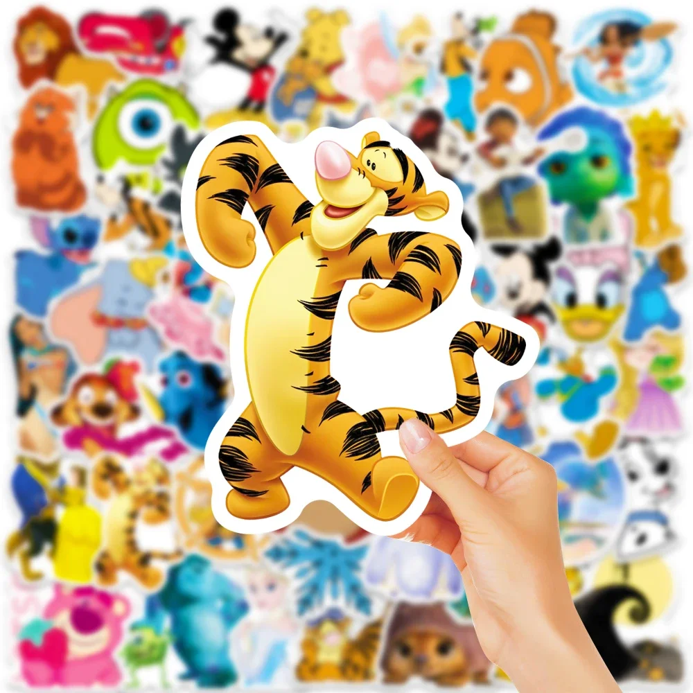 50Pcs Cute Cartoon Anime Stickers Disney for Kids Toys Decoration Car Phone Laptop Scrapbook Diary Stationery Decals Gift