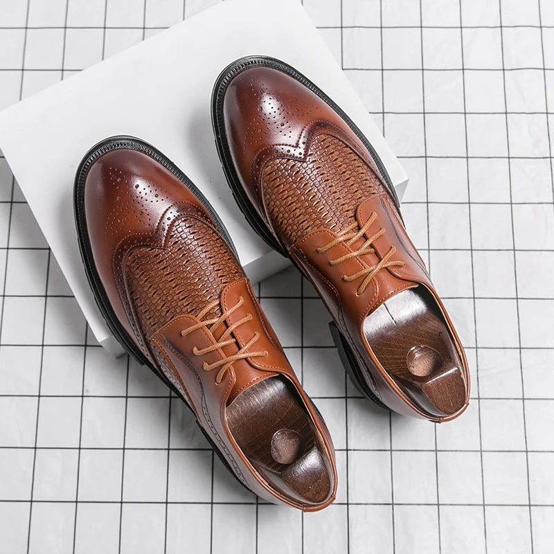 Zapatos formales de cuero para hombre, zapatos sociales clásicos de oficina, zapatos de vestir para hombre de alta calidad, zapatos de vestir para boda, zapatos de negocios para fiesta