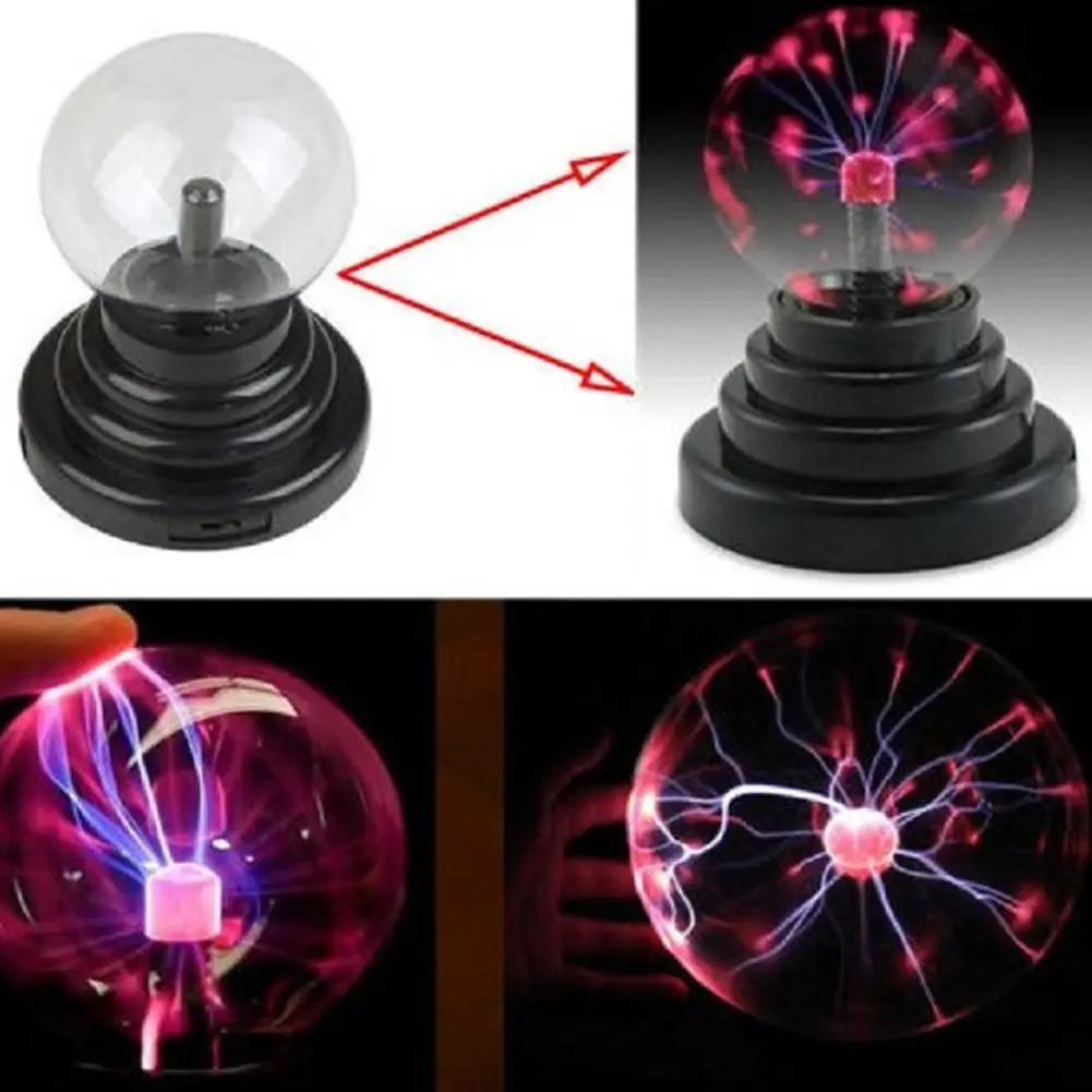USB Plasma Ball Lampe Elektrische Ionen Licht Neuheit Dekor Atmosphäre Lampe Home Party Büro Kreative Wissenschaft Spielzeug Visuelle Wirkung Licht