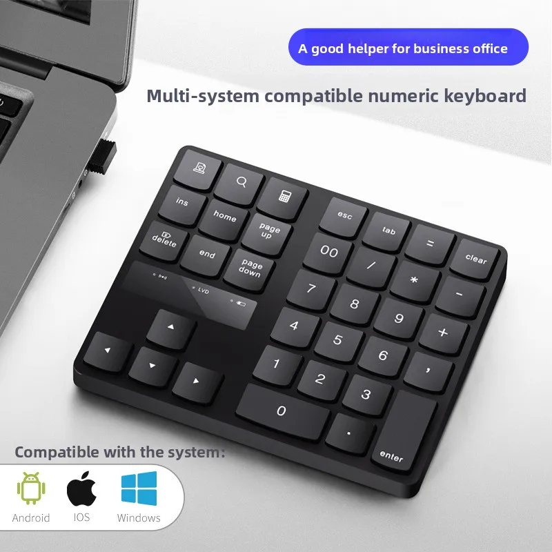 

Новая 35-клавишная портативная зарядная цифровая клавиатура, финансовая трансграничная беспроводная клавиатура для ноутбука