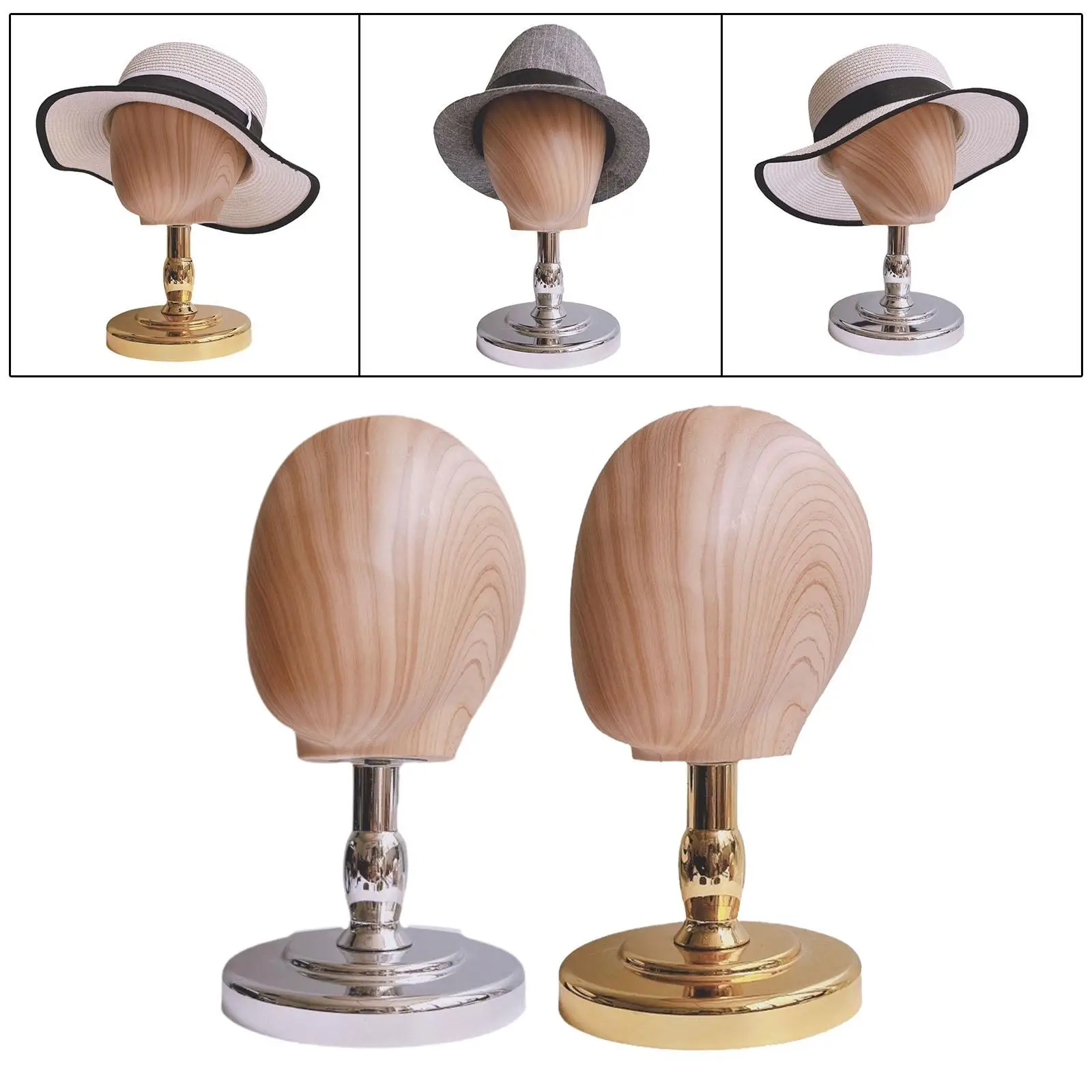 Wig Display Head Mannequin Head Model Cap Storage Rack Fashion with Base Hats Stand Holder for Home Salon and Travel Scarves