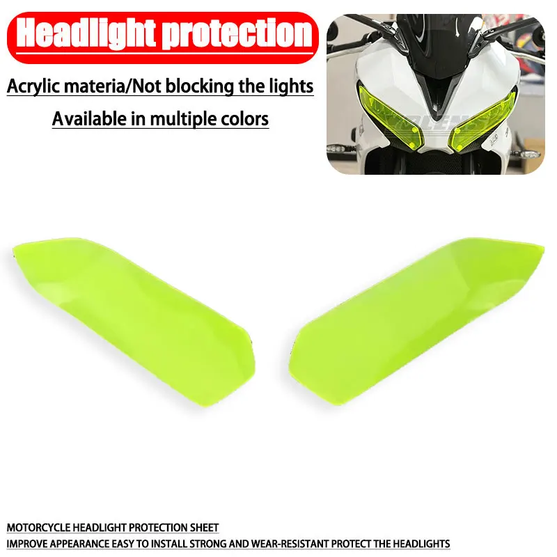 

NEW Motorcycle Acrylic Front Headlight Guard Head Light Lens Cover Protector For Daytona 660 2024