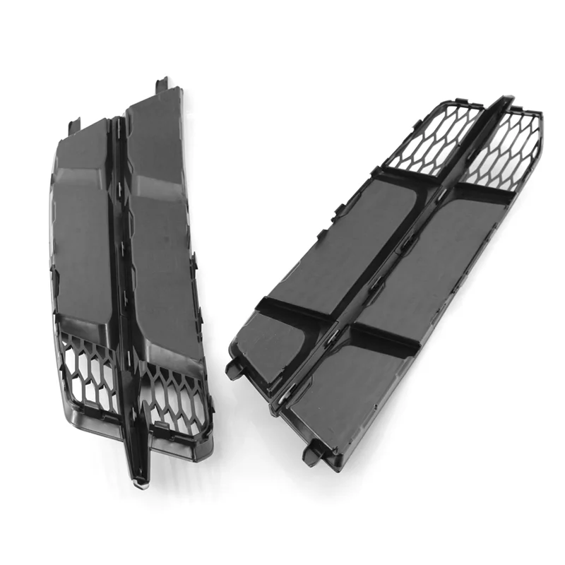 

A90Q-1Pair Car Front Bumper Fog Light Grille Cover 4G0807682AN 4G0807681AN For 2018 A6L C7 2014-2018 Racing Lower Grills