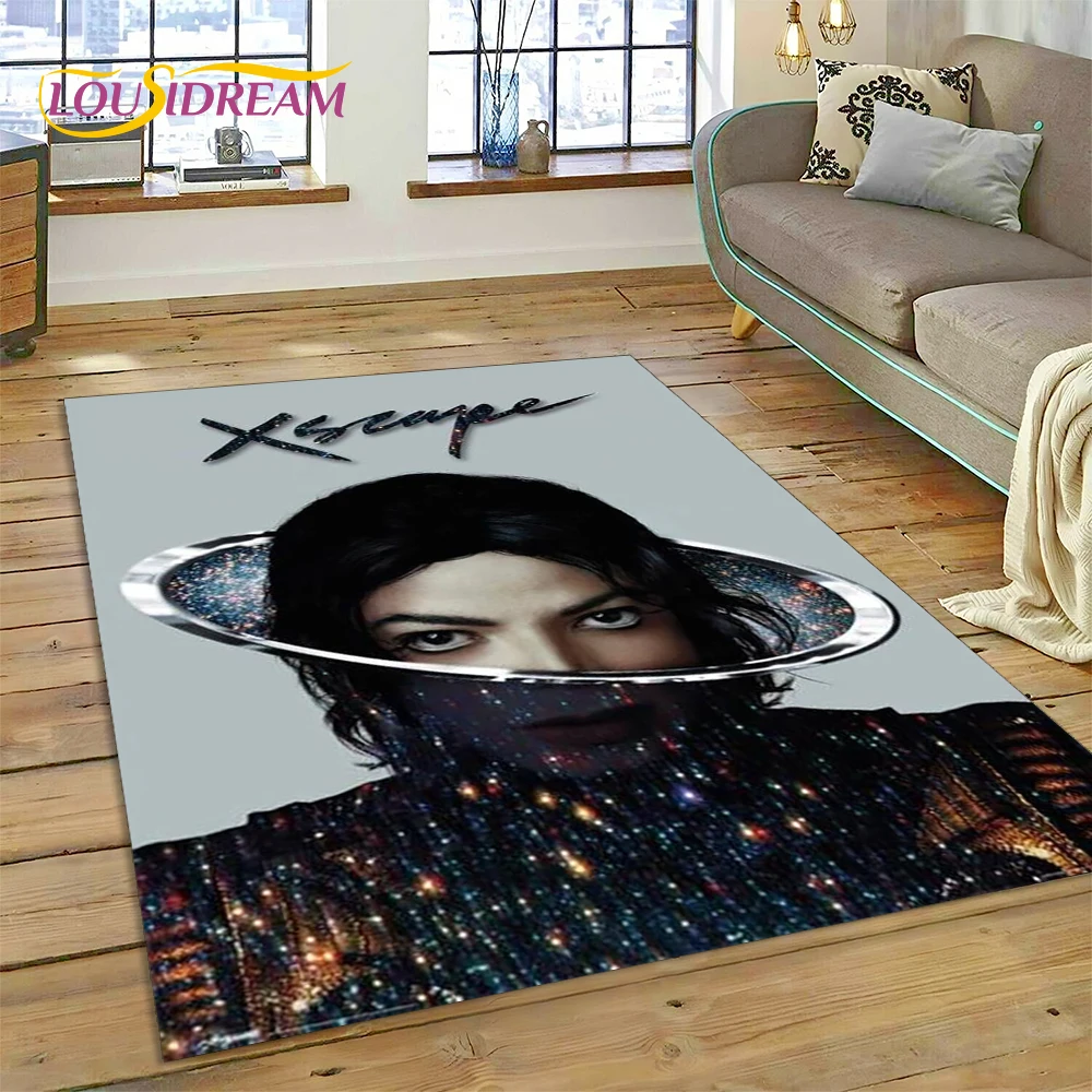 MJ King of Pop Michael Jackson Carpet Rug for Bedroom Living Room Home Sofa Decoration,Children Game Large Decor Floor Mat Gift