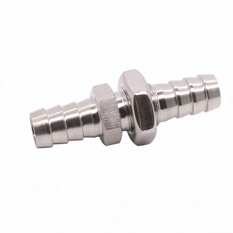 3 4 6 8 10 12 13 14 16 20mm Hose Barb 304 Stainless Steel Bulkhead Hosetail Pipe Fitting Coupler Connector Panel Install