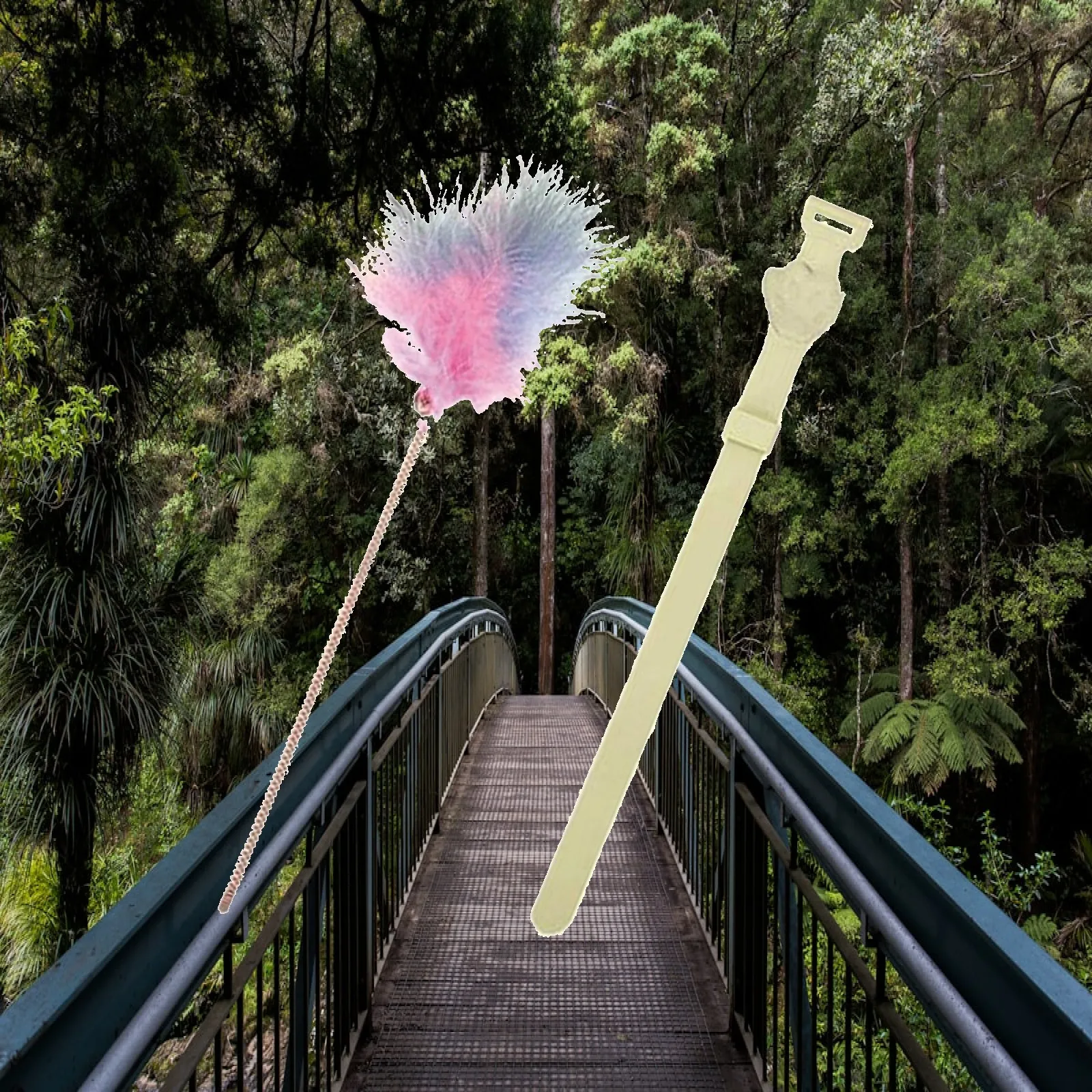 Hands Free Cat Toy Teaser Wand with Silicone Neck Collar Feather and Bell for Indoor Cats Training and Interactive Play