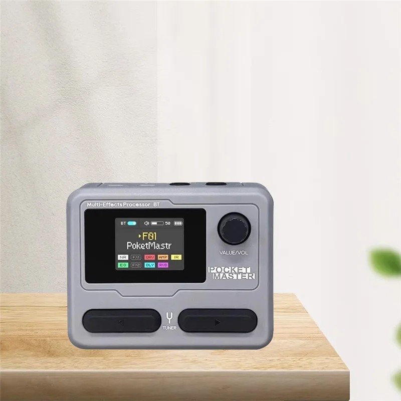 ABKV-Pocket Master 1.77 LCD Screen Electric Guitar Bass Amplifier Modeling IR Multi-Effect With OTG Looper