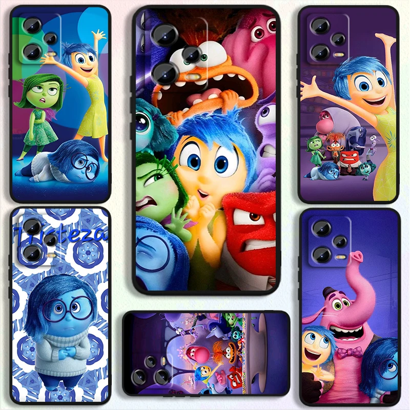 

Disney Inside Out Cute For Xiaomi Redmi Note 13 12R 12 12S Turbo 11 11T 11S 10 10S Pro Plus 5G Black Back Phone Case