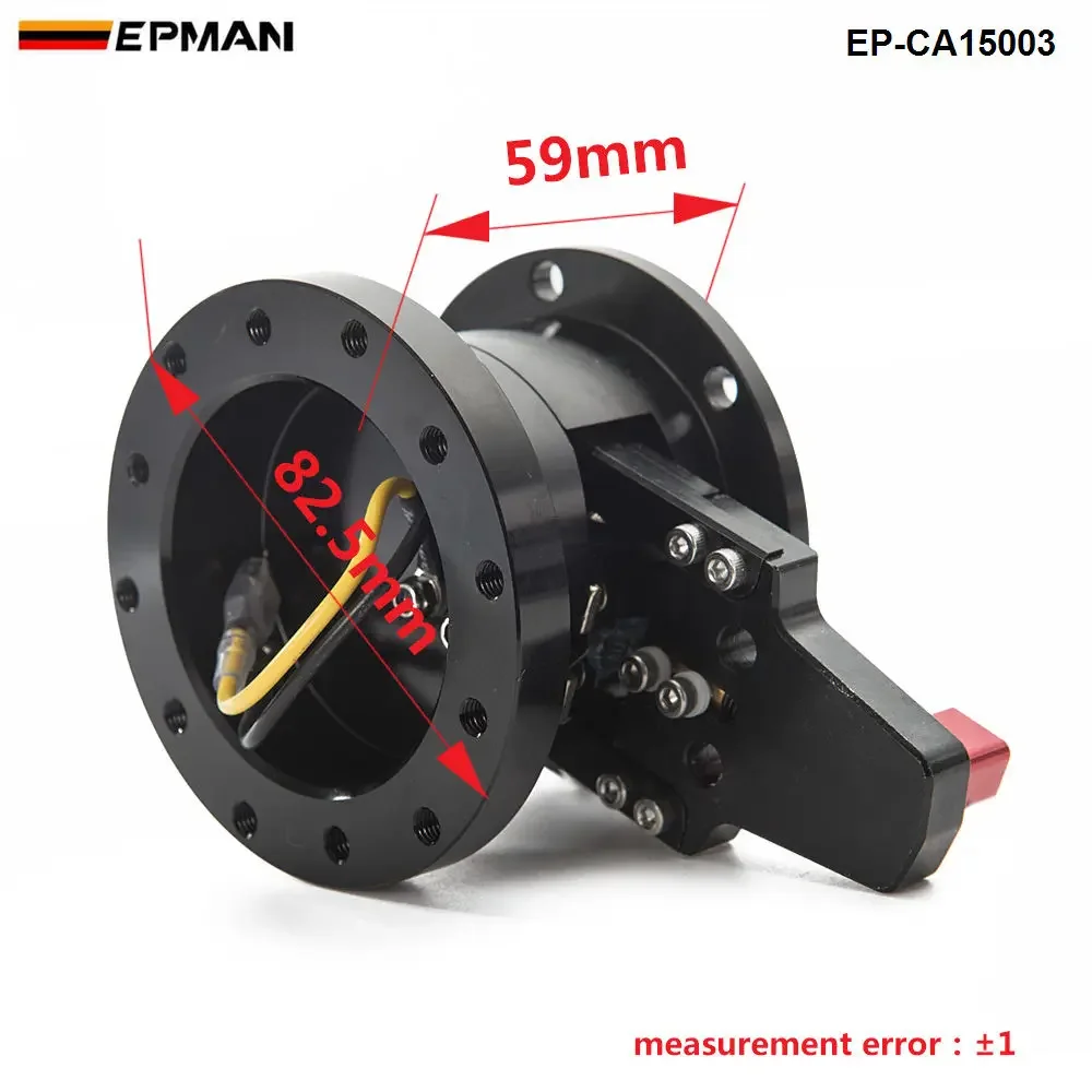 EPMAN Steering Wheel Black Quick Release Tilt System JDM Race/Racing EP-CA15003