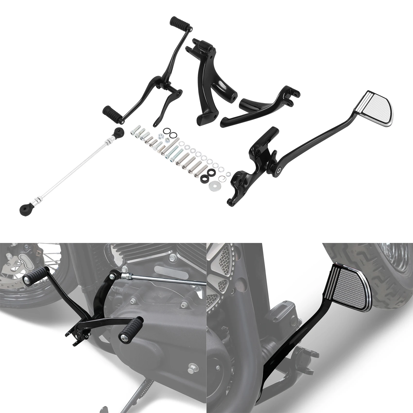 Vorwärtssteuerungs-Kits passend für Harley Softail Street Bob Low Rider FXBB FXLR FXLRS 2018–2025 24 23, Motorrad