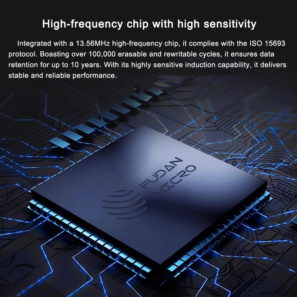 RFID HF 태그 I 코드 SLIX 칩 스마트 태그 도서 라벨 NFC 스티커 13.56MHz ISO15693 고주파 전자 태그 고품질 50PCS