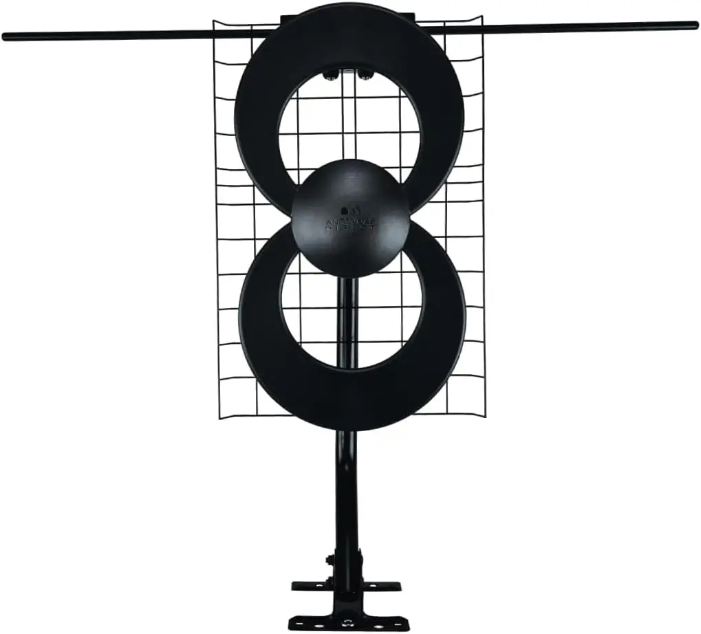 Indoor/Outdoor UHF VHF Multi-Directional TV Antenna, 60+ Mile Range, 4K 8K UHD, NextGen TV (ATSC 3.0) Ready, with Reflector and 20-Inch Mast