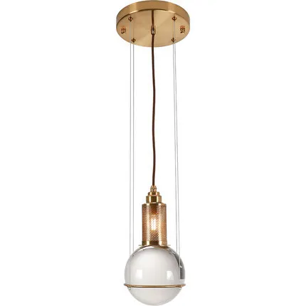 

Nordic postmodern ball glass bird cage, restaurant wine bar, crystal single-headed small chandelier