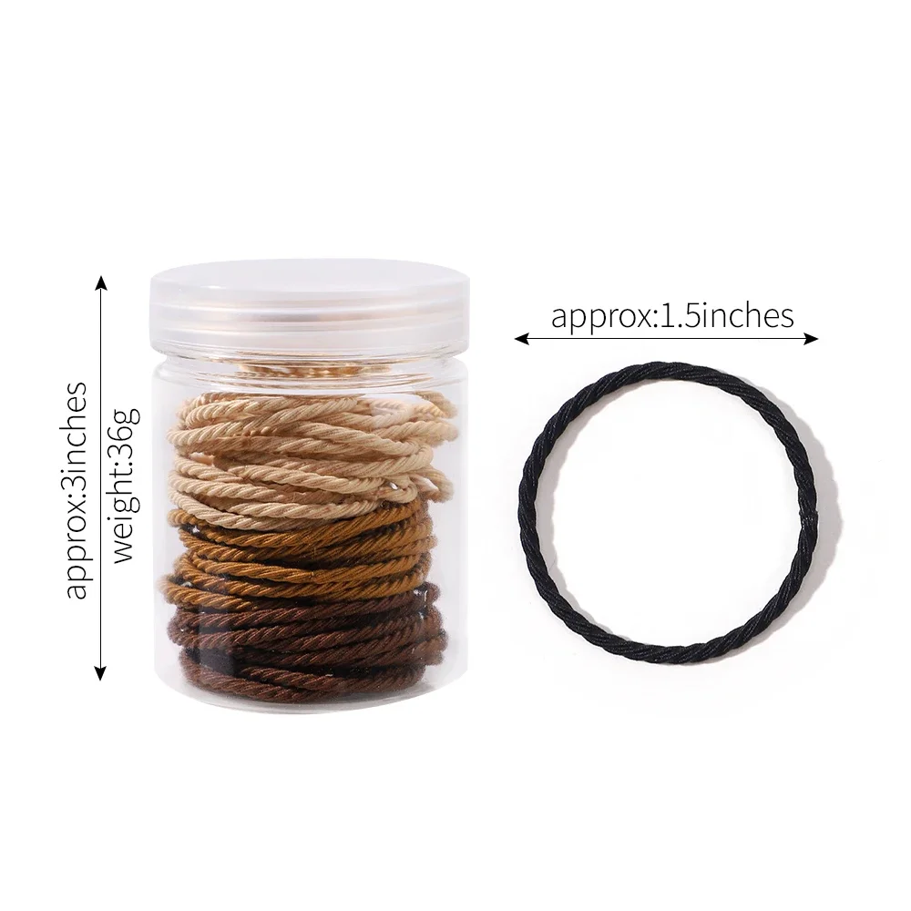 50pcs/box Simplicity Hair Band High Elasticity Rubber Band for Women Durable Hair Rope Canned Headband High Ponytail Hair Ties