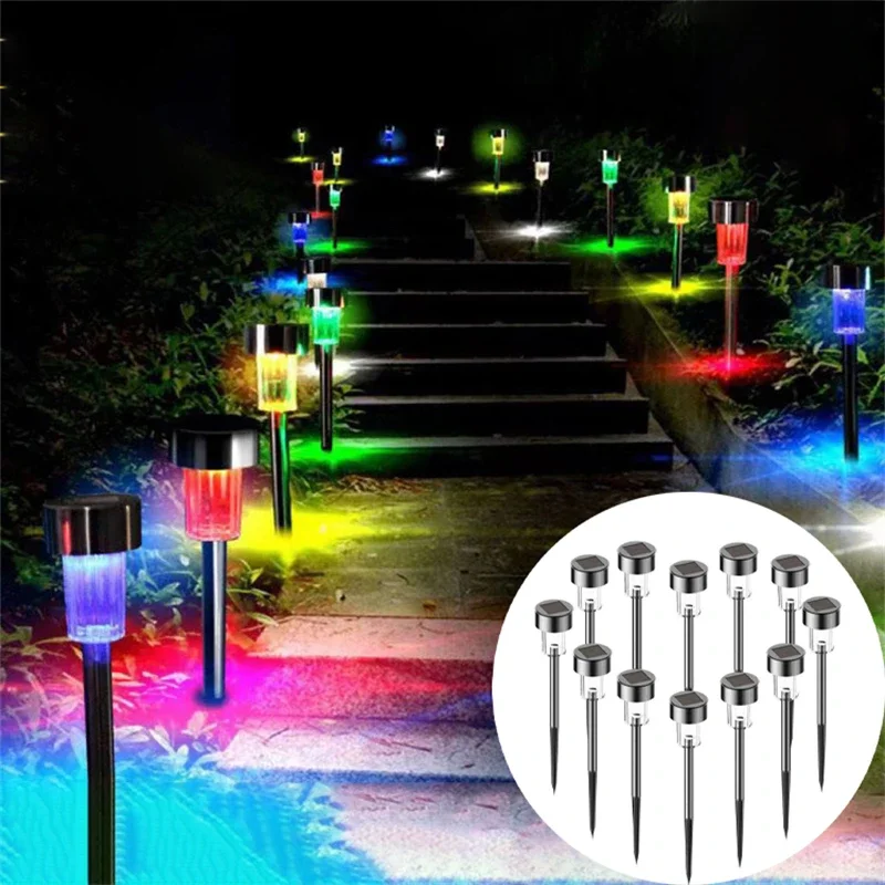 10 SZT. Solarne Lampki Ogrodowe IP44 Wodoodporne Zewnętrzne Z Automatycznym Czujnikiem Do Ogrodu, Trawnika, Podwórka, Patio, Ścieżki, Dekoracja Świąteczna