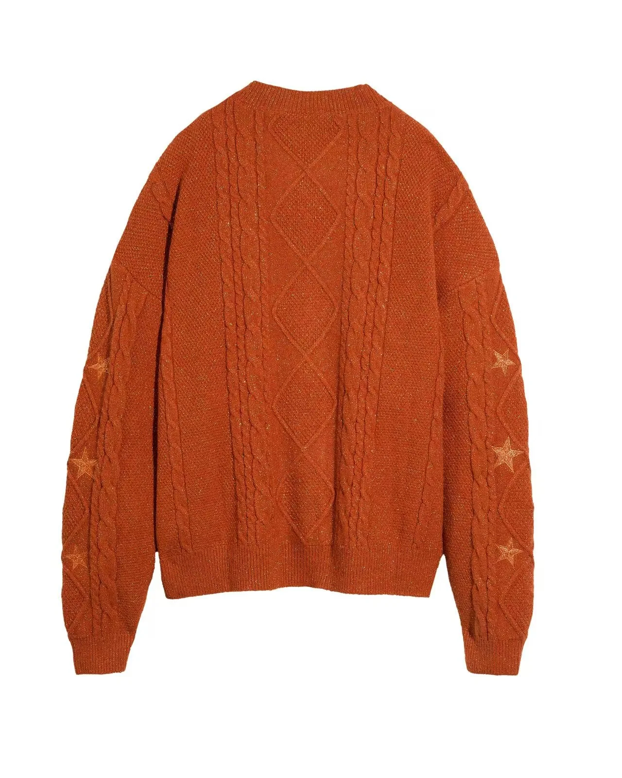 Bild 7: Täglicher bequemer Pullover, einfarbig, lässig, locker, elegant, fauler Stil, Sternmuster, Wollstrickjacke, langärmelige Mäntel mit V-Ausschnitt