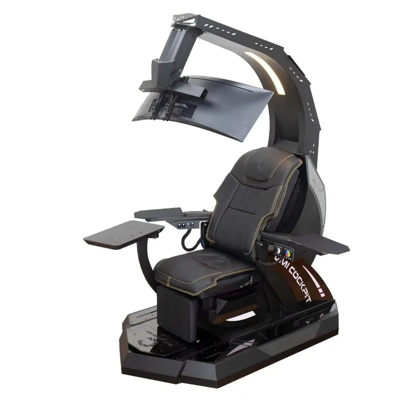 Zero gravity computer cockpit, integrated massage e-sports cockpit, e-sports chair, support 3-5 screens