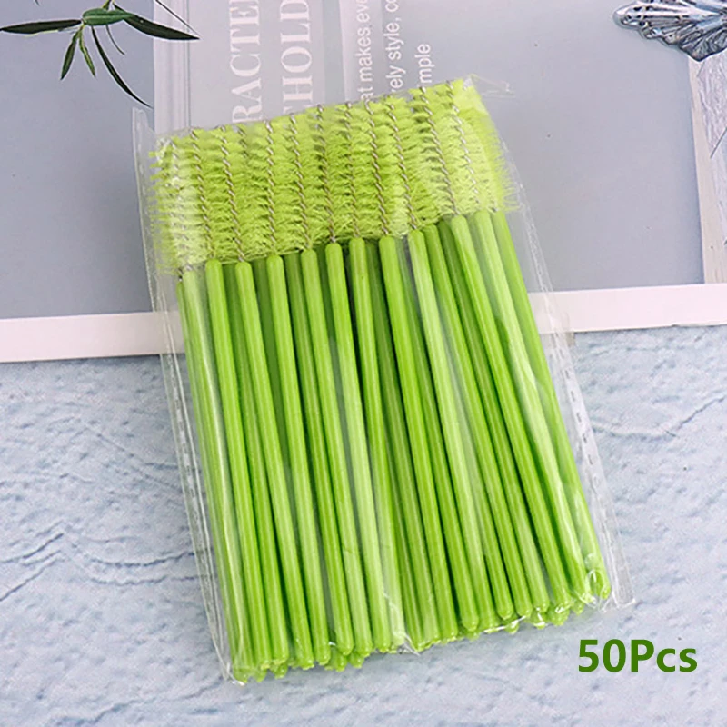 50 Stück Wimpern bürsten Make-up Pinsel Einweg Mascara Zauberstäbe Applikator Spooler Wimpern Kosmetik Pinsel Wimpern verlängerung Werkzeug