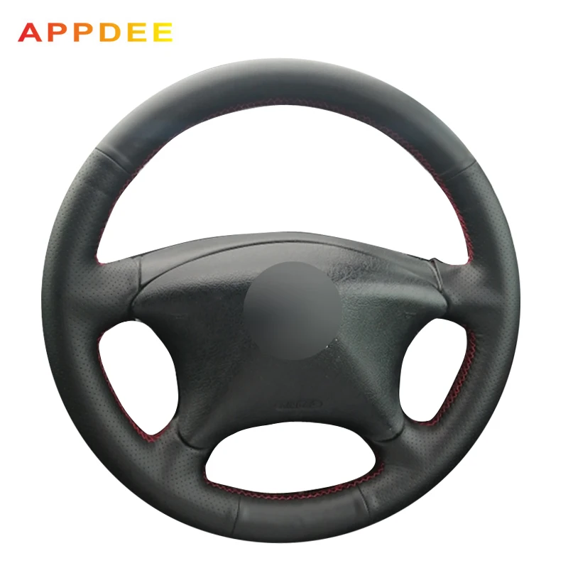 Handsewing Black Artificial Leather Steering Wheel Covers for Citroen Xsara Picasso 2001-2010 Berlingo 2003-2008 C5 2001-2006