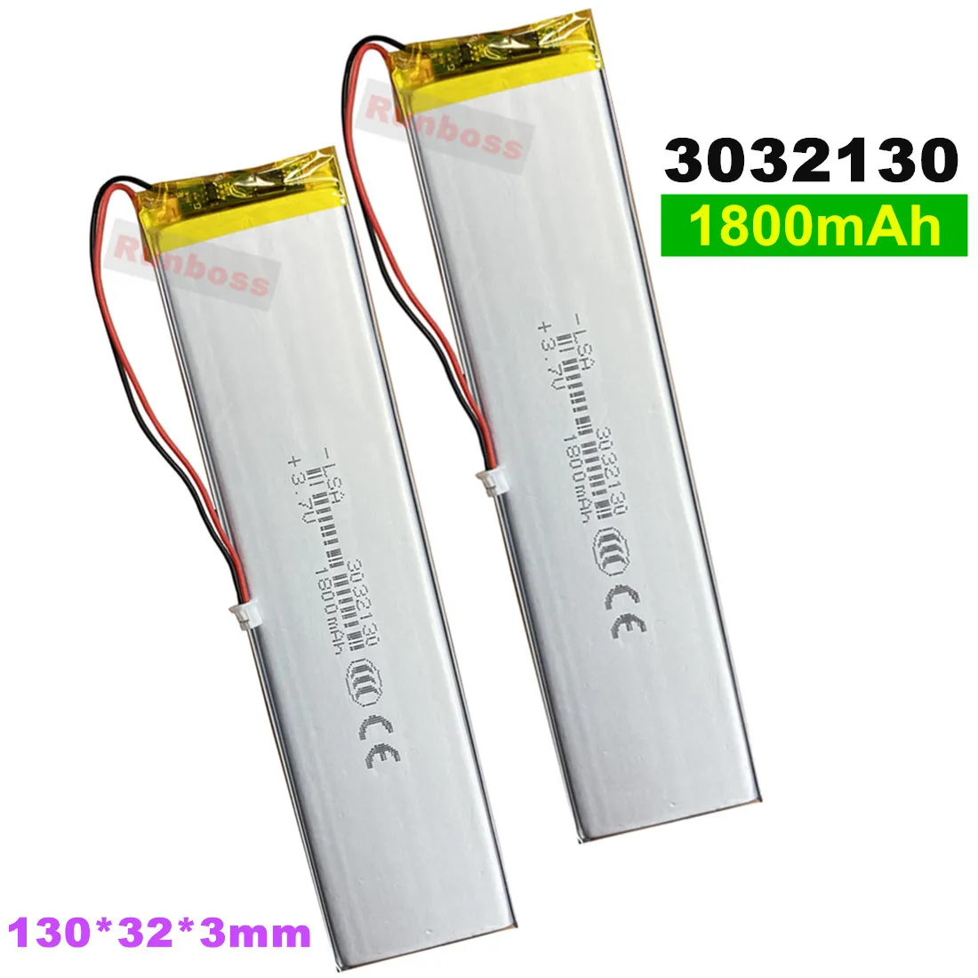 1-10PCS 3032130 3032132 3.7V 1800mAh Polymer Battery For Keychron K3 Keyboard cells LED lights Bluetooth keyboard Car recorder