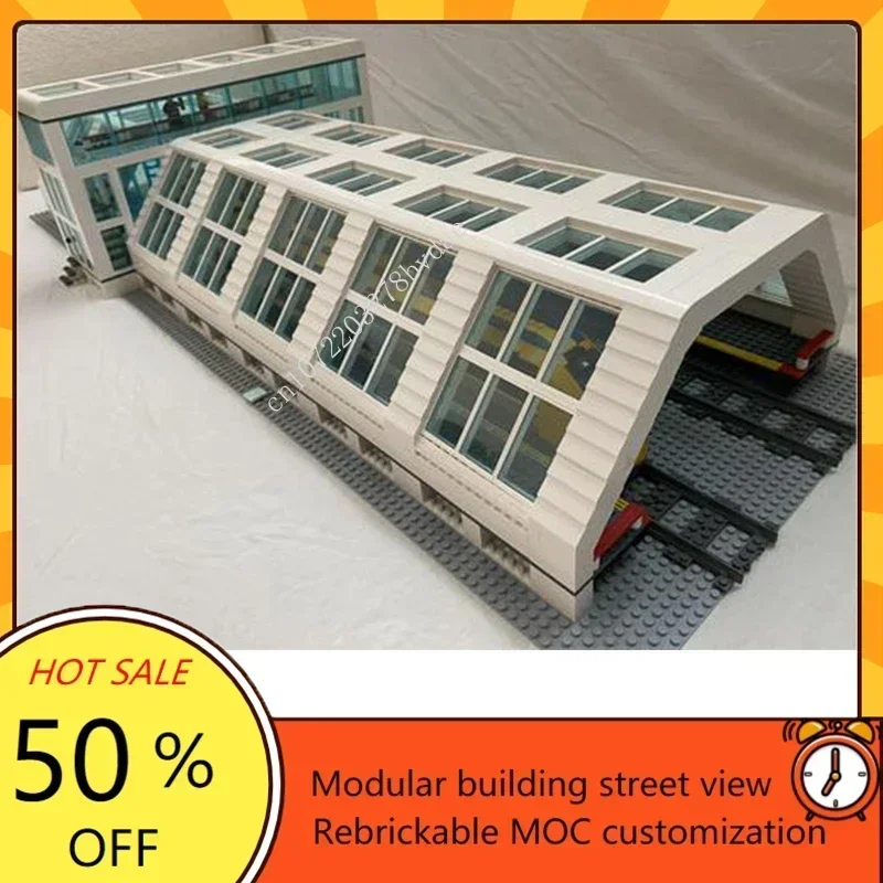 3478 pièces ville chaude vente gare MOC Street View Architecture Puzzle bricolage assemblage modèle anniversaire jouet cadeau de noël