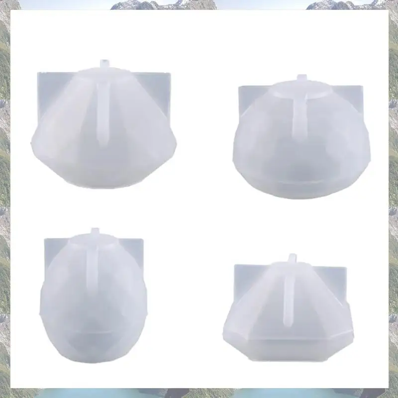 2025 Trend DIY Knob Cabinet Silicone Mold Drawer Pulls Handle Accessories Mould 4Pcs For Crystal Epoxy Resin Silicone With Screw