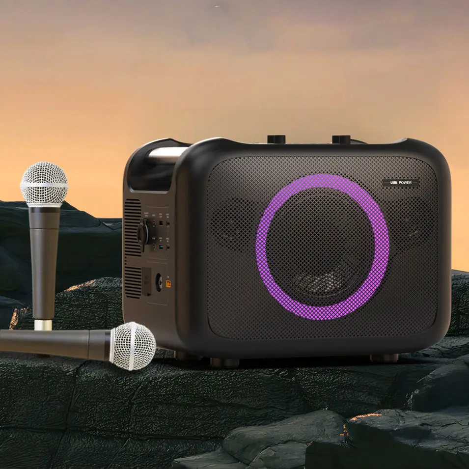 

1200W 220V Portable Energy Storage Power Supply Bluetooth Karaoke Speaker With Microphone