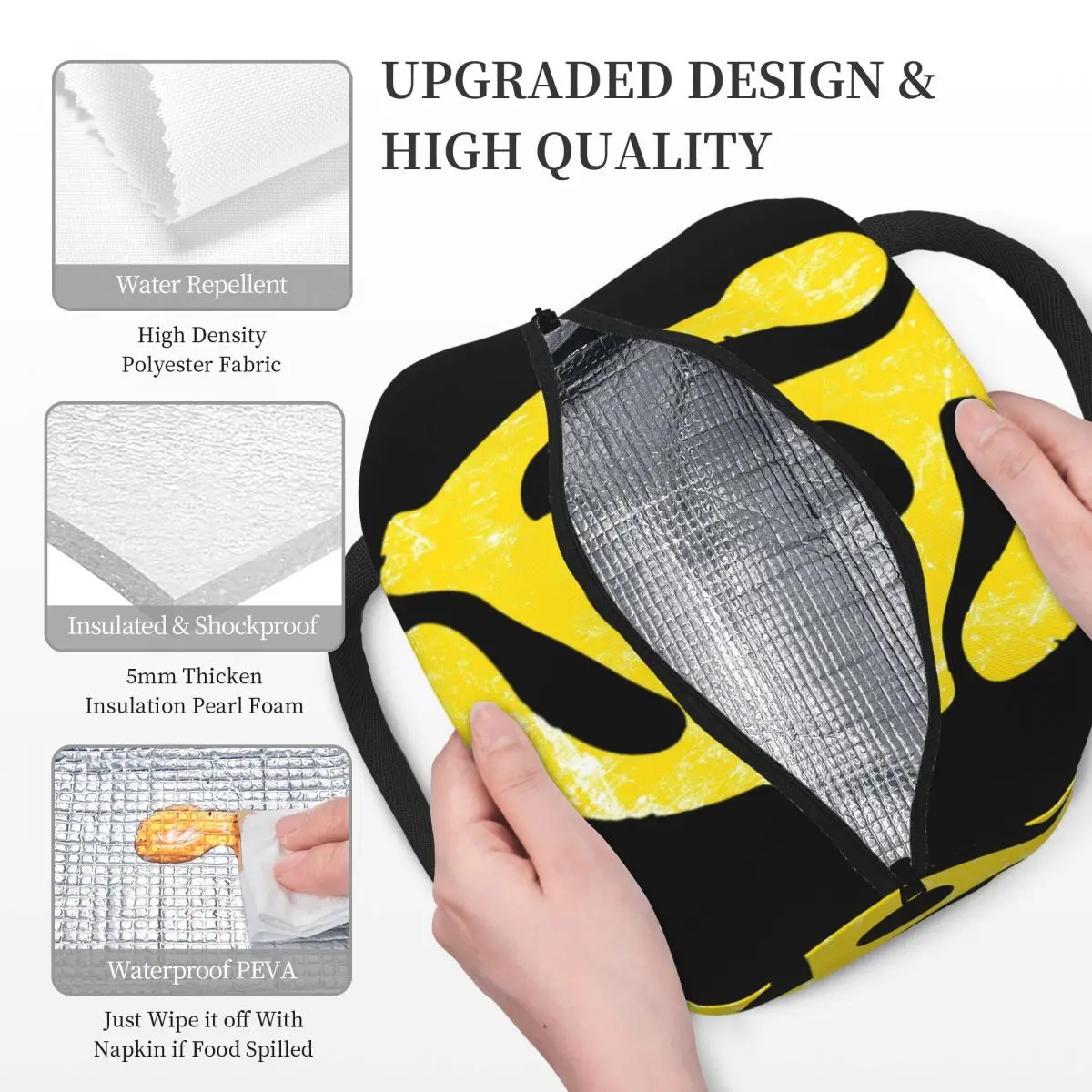 45 دورة في الدقيقة محول سجل المحملة أكياس الغداء معزول بينتو صندوق مقاوم للماء حقيبة حمل الغداء أكياس نزهة حقيبة للحفاظ على البرودة للمرأة فتاة السفر #3