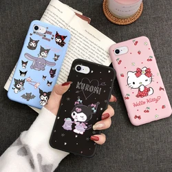 Dla iphone 7 8 Plus SE 2020 przypadku Kuromi Melody telefon pokrywa Anime Sanrio miękkiego silikonu Funda dla iphone SE2020 Capa Cute Cartoon