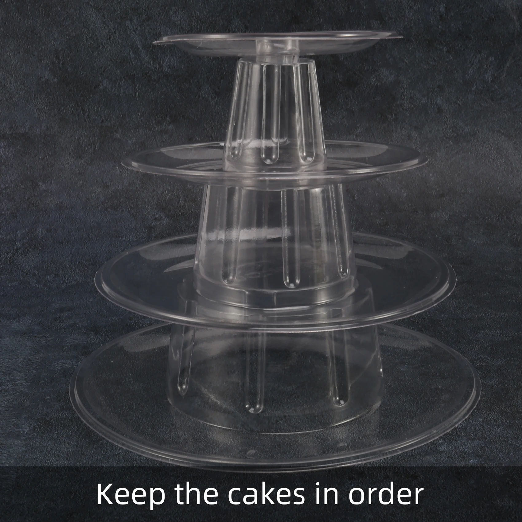 4 Tiers Round Macaron Tower Stand Cake Display Rack for Wedding Birthday Decor