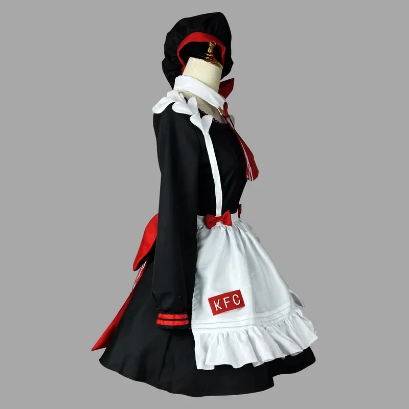 Genshin Impact Cosplay Costume Noelle KFC Uniform Lolita Maid Dress Wig Halloween Costumes For Women Sexy Clothing MN9