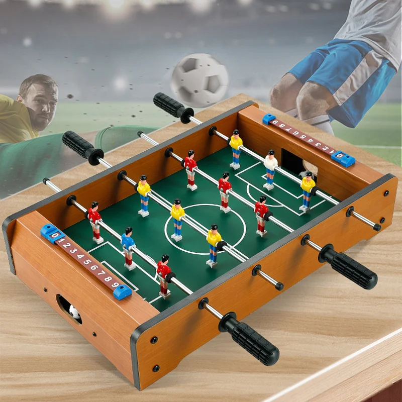 Wooden Football Table Games Family Friends Multiplayer Interactive Party Games Toy Table Football Machine Set Gift for Kid Adult