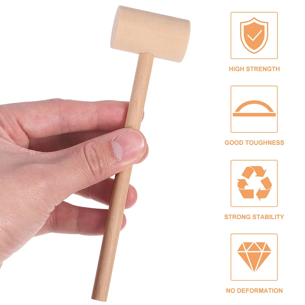 

20Pcs Hammering and Pounding Toys Set Crab Cracking Wooden Hammer Mallets Set Wood Hammer Toy Mallet Toy