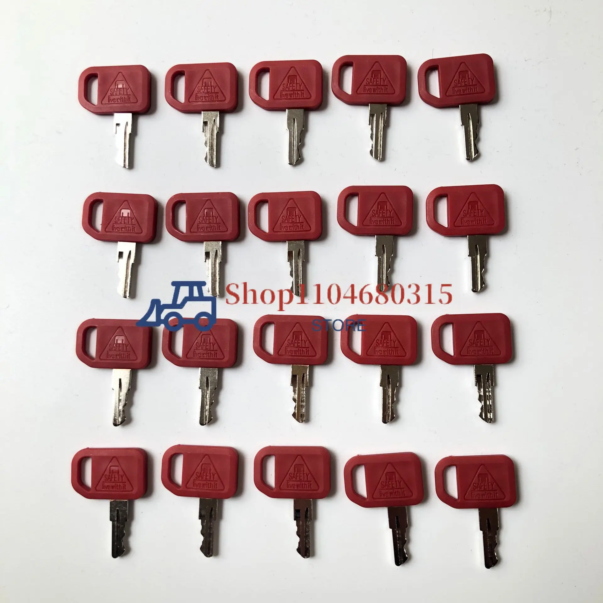

JDR Key For John Deere (Set of 20) Excavator Fit All Graders Dozers Skid Steer AR51481