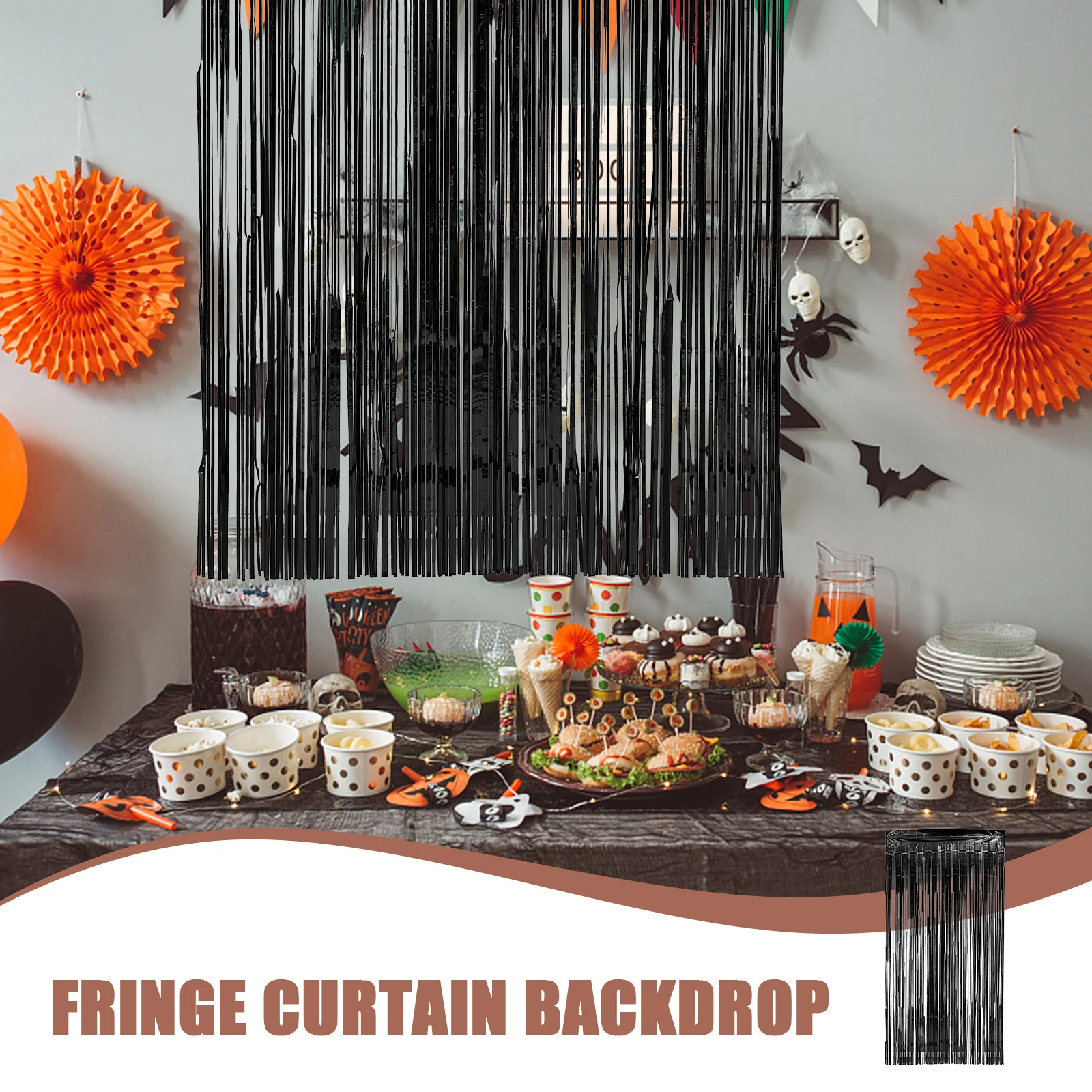

5Pcs Thick Bright Fringe Curtain Tinsel Backdrop Door Decoration Birthday Party Festival Supplies Tinsel Backdrop