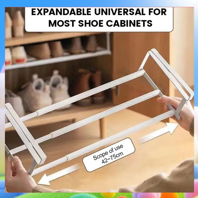 

Shoe Rack Retractable Shoe Cabinet Layered Partition Holders Home Neatening Storage Rack Portable Space-Saving-AA25