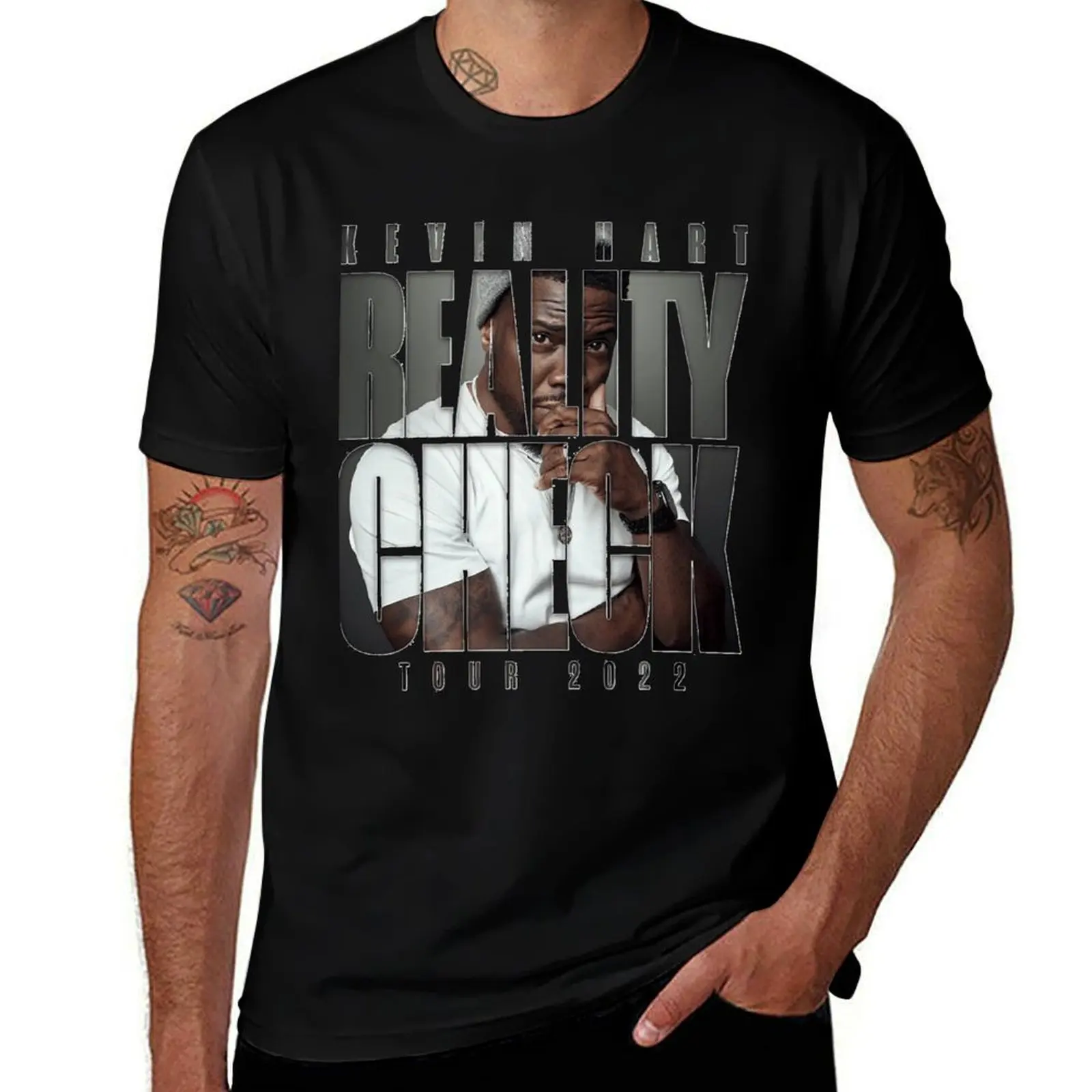 

Kevin Hart 2022 Reality Check Tour T-Shirt funny t shirts dark humor T-Shirt