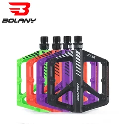 BOLANY Nylon Bicycle Pedal Anti-slip Mountain Bike Pedals Dustprood Waterproof Seal Double Bearing Pedal MTB Bike Accessories