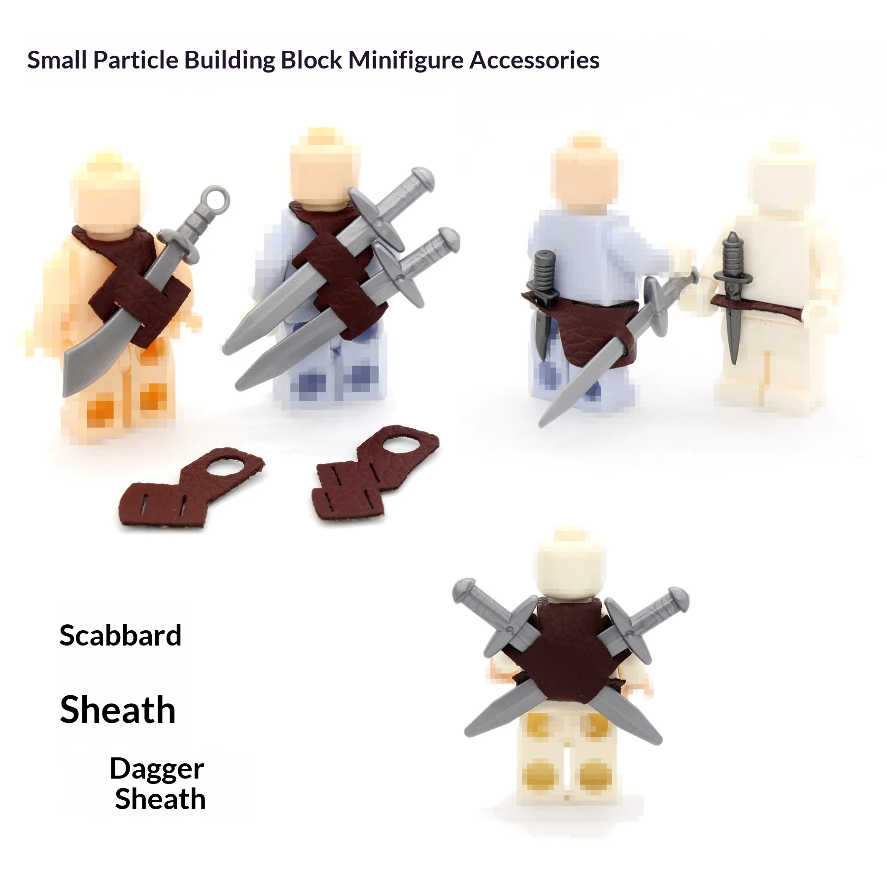 

Dual Scabbard sword strap, scabbard, scabbard, wooden figurine accessory