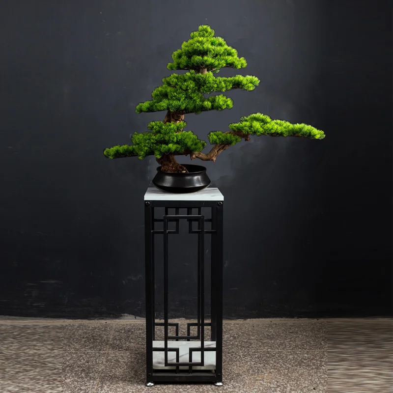 Home Dector Simulated Welcome Pine Bonsai Decoration Living Room Desktop Decoration Fake Tree Artificial Plants Ornaments Potted