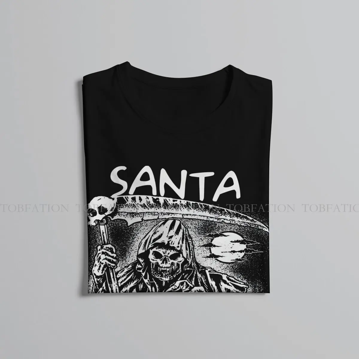 Saints Death Angry Skeletons Casual TShirt Santa Muerte Printing Tops Comfortable T Shirt Men Tee Special Gift Idea